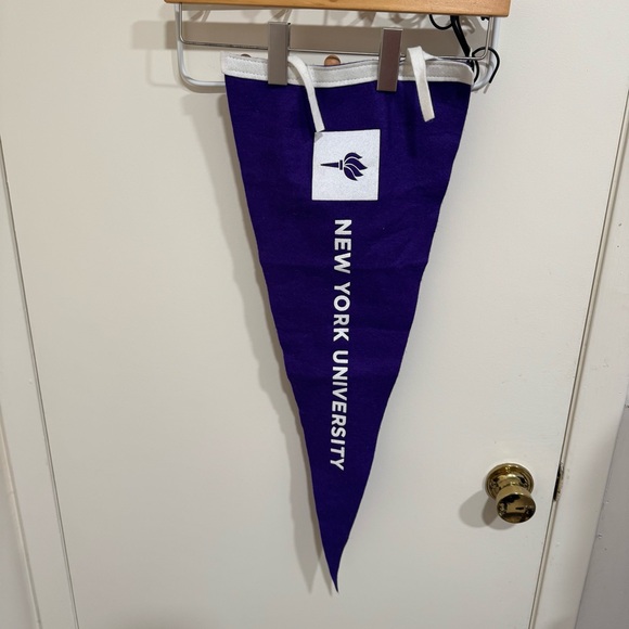 New York University NYU Violets Flannel Pennant Flag - Picture 1 of 4